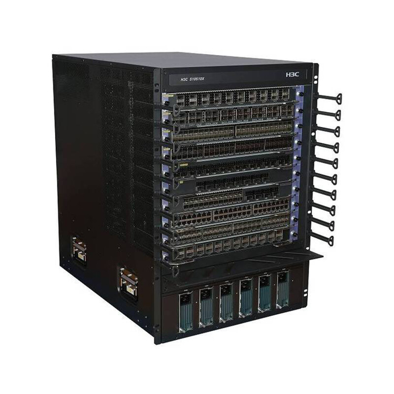 华三/H3C S10508X 核心交换设备 配置2*D类主控板/2*EB类网板/24*千兆多模光模块/2*2500W交流电源模块
