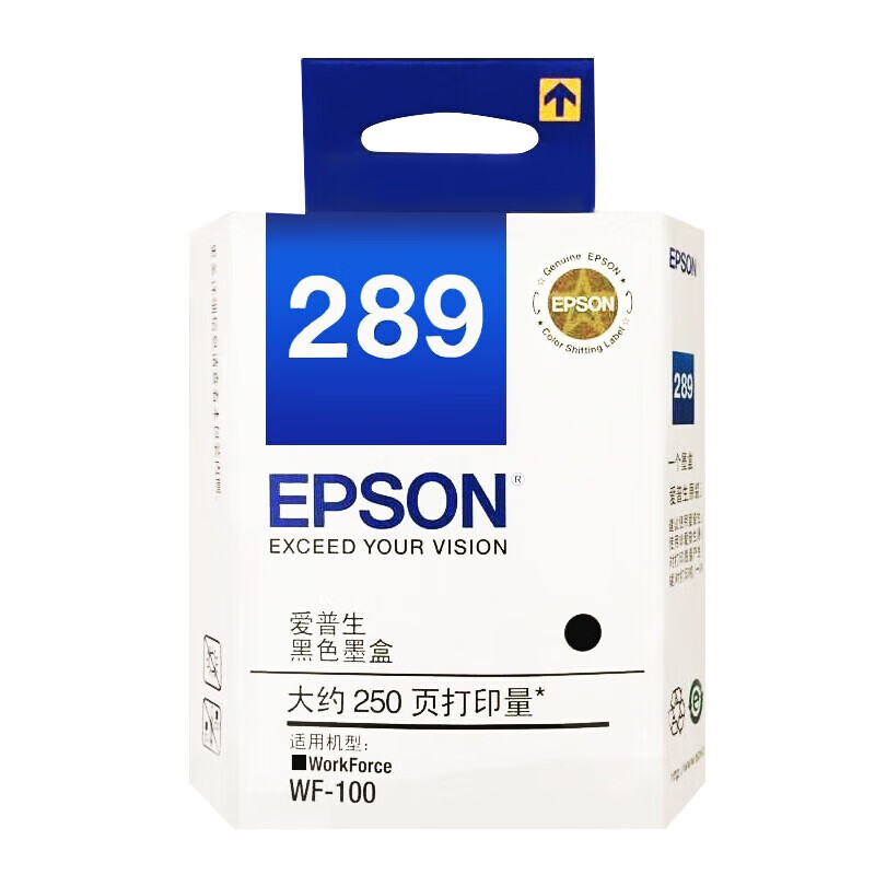 爱普生（EPSON）T289 黑色墨盒原装（适用WF-100/110机型）