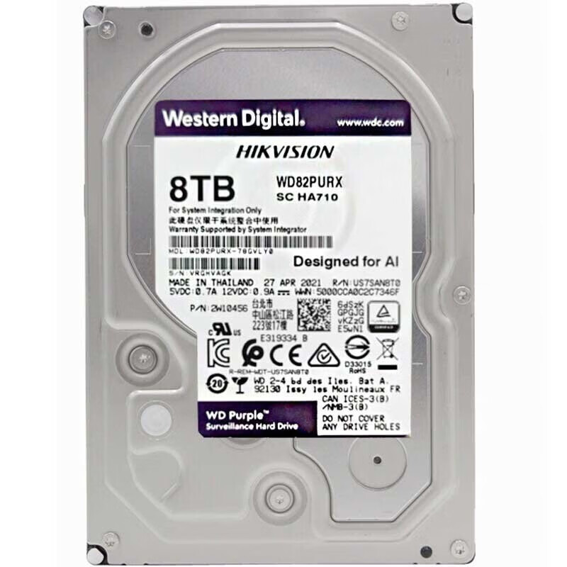 西部数据 WD82PURX 8T 移动硬盘