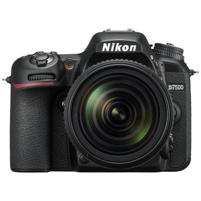 尼康D7500 单反套机 18-200MM镜头（三脚架+32G内存卡+相机包）照相机