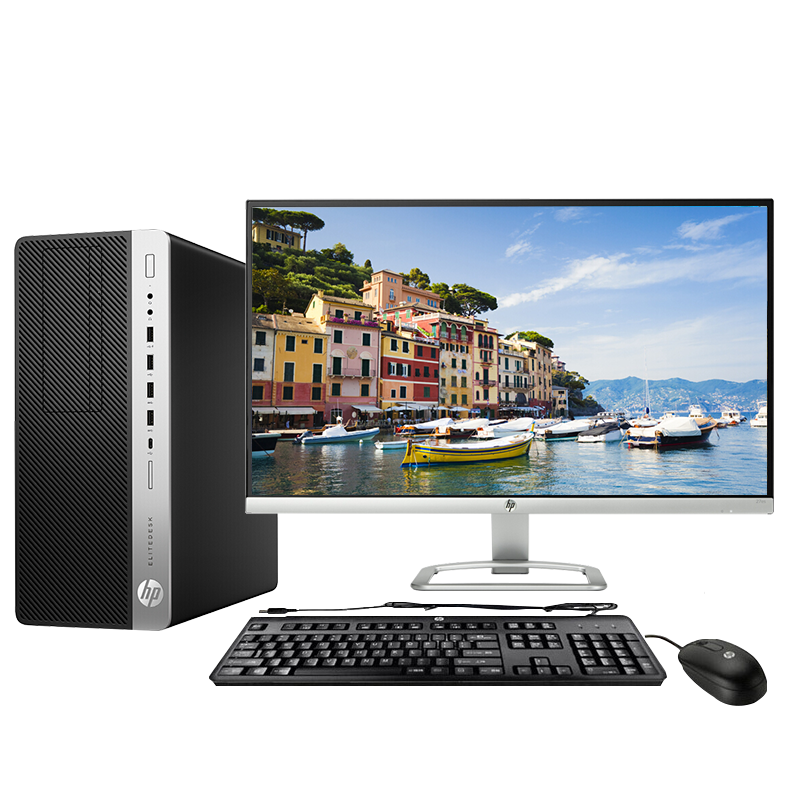 惠普/HP EliteDesk 800 G4 服务器（i7-8700/8G/1TB/DVD刻录/集显/21.5寸显示器）台式工作站