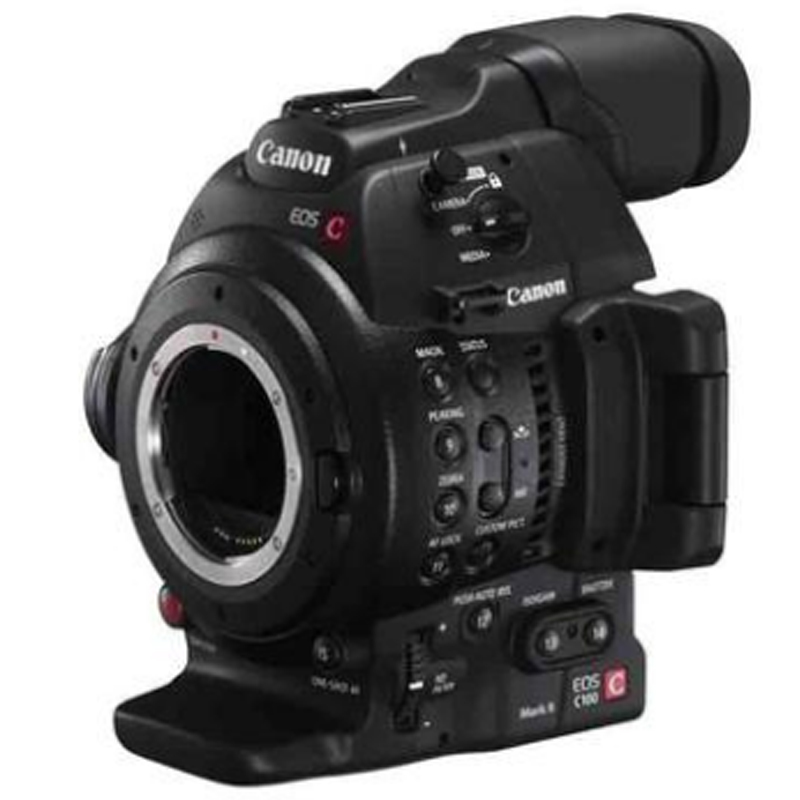 佳能 EOS C100 Mark II 摄像机 17-40MM镜头 +4K高清128G内存+包+液压摄像机三脚架 