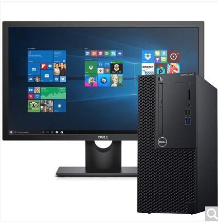 戴尔(Dell) OptiPlex 3060 Tower台式计算机 I7/8G/1TB+128G固态/DVD刻录/集成显卡/21.5寸显示器