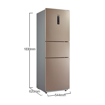 美的(Midea)BCD-226WTM(E)226升 风冷无霜三门电冰箱