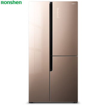 容声(Ronshen) 410升 T型对开三门冰箱 风冷无霜 0℃养鲜 抗菌 变频纤薄 彩晶玻璃BCD-410WD11HPC 电冰箱