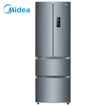 美的(Midea)321升 多门冰箱法式对开门 双变频一级能效 风冷无霜 三档变温 小户型冰箱 炫晶灰BCD-321WFPM(E) 电冰箱